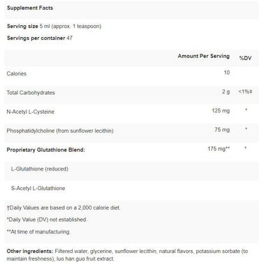 Trizomal Glutathione (K-122) - Apex Energetics - Liposomal S-acetyl L-Glutathione, Reduced Glutathione and NAC